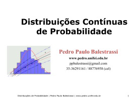 Distribui&ccedil;&otilde;es Cont&iacute;nuas de Probabilidade