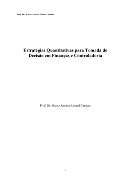 Estrat&eacute;gias Quantitativas para Tomada de Decis&atilde;o em Finan&ccedil;as e