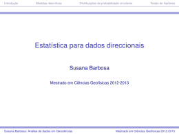 Estat&iacute;stica para dados direccionais