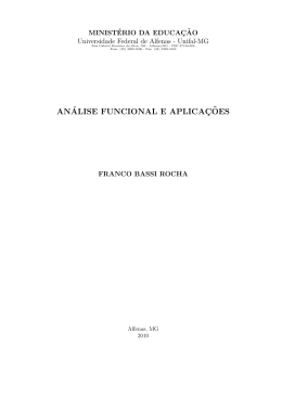 An&aacute;lise Funcional e Aplica&ccedil;&otilde;es
