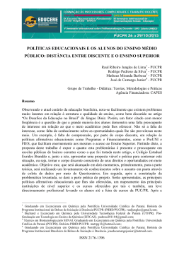 políticas educacionais e os alunos do ensino médio público