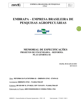 embrapa – empresa brasileira de pesquisas agropecuárias