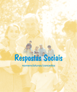 Respostas Sociais - Nomenclaturas/Conceitos