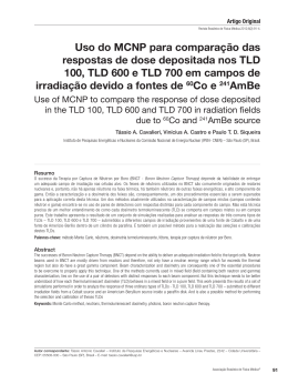 Uso do MCNP para comparação das respostas de dose