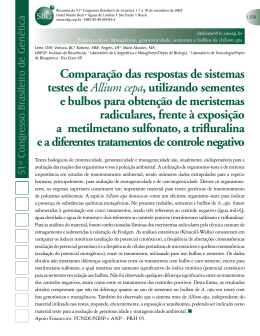 Comparação das respostas de sistemas testes de Allium cepa