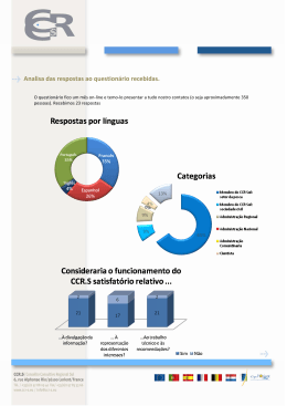 Analisa das respostas ao questionário recebidas. - CCR-S