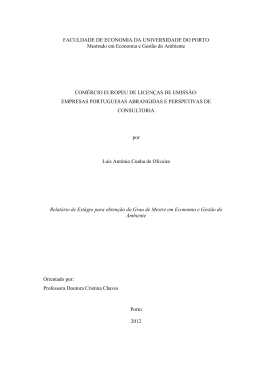 FACULDADE DE ECONOMIA DA UNIVERSIDADE DO PORTO