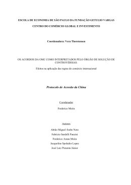 Protocolo de Acess&atilde;o da China