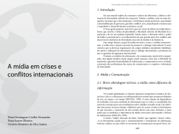 A mídia em crises e conflitos internacionais