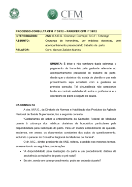 Parecer CFM n&ordm; 39/2012 - Conselho Federal de Medicina