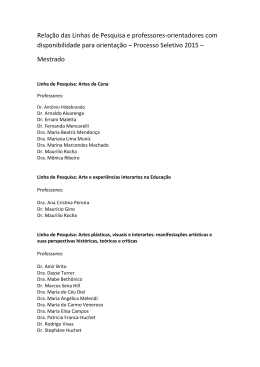 Linhas de Pesquisa e professores mestrado 2015
