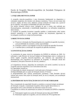Estatutos da ESPER - Sociedade Portuguesa de Reumatologia