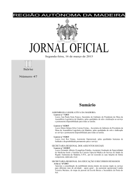 JORNAL OFICIAL - Governo Regional da Madeira