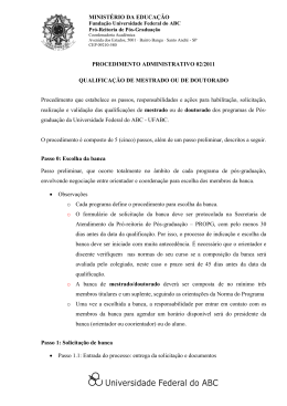 Procedimento detalhado para Qualifica&ccedil;&atilde;o - P&oacute;s