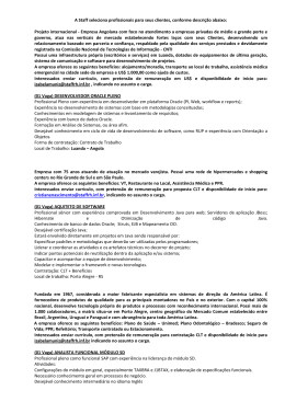 A Staff seleciona profissionais para seus clientes, conforme