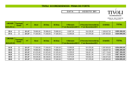 Tabela - Agosto 2011 Disponibilidade para Vendas