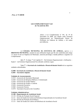 Lei Complementar 643 2012 altera reforma 581