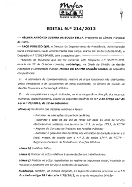EDITAL N.° 214/2013 - Câmara Municipal de Mafra