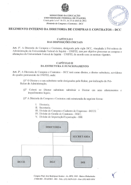 regimento interno da diretoria de compras e contratos ~ dcc