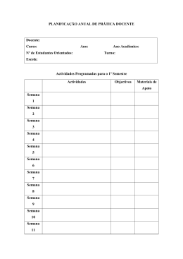 PLANIFICAÇÃO ANUAL DE PRÁTICA DOCENTE Docente: Curso