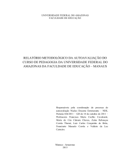 relatório metodológico da autoavaliação do curso