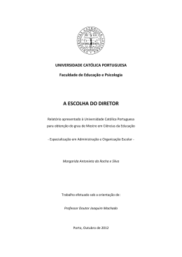 A escolha do diretor