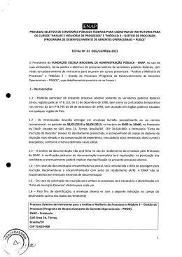 processo seletivo de servidores p&uacute;blicos federais para