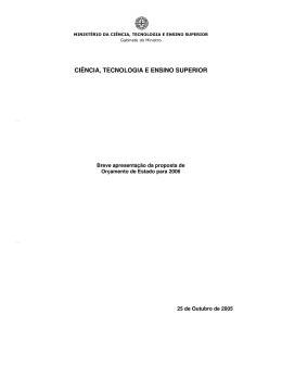 CI&Ecirc;NCIA, TECNOLOGIA E ENSINO SUPERIOR