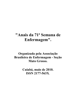 "Anais da 71&ordf; Semana de Enfermagem".