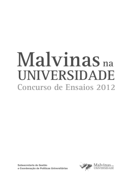Malvinas na UNIVERSIDADE Concurso de Ensaios 2012
