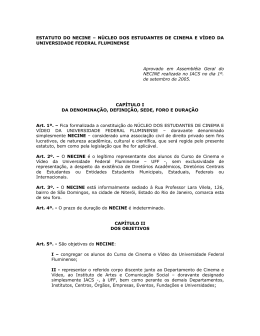 ESTATUTO DO NECINE - Universidade Federal Fluminense