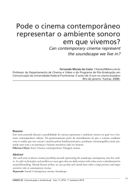 Pode o cinema contempor&acirc;neo representar o ambiente