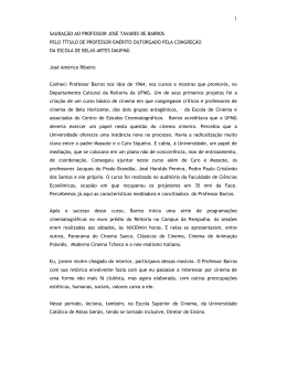 Sauda&ccedil;&atilde;o a Jos&eacute; Tavares Barros