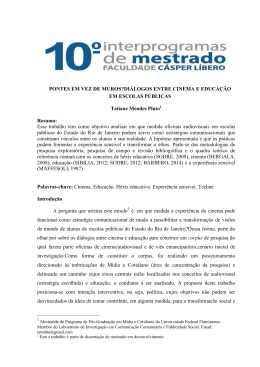 PONTES EM VEZ DE MUROS? - Faculdade C&aacute;sper L&iacute;bero
