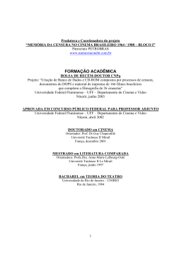 FORMA&Ccedil;&Atilde;O ACAD&Ecirc;MICA