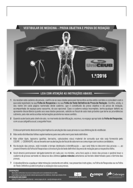 Prova de Medicina 1&ordm;/2016 - CESPE