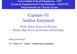 Cap&iacute;tulo VI - An&aacute;lise Estrutural - Parte I