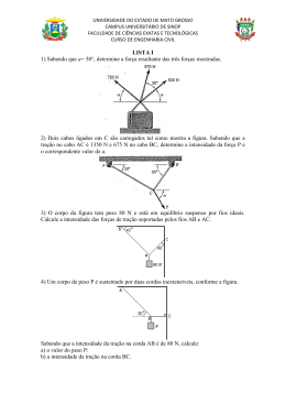 LISTA I 1) Sabendo que a= 50&deg;, determine a for&ccedil;a resultante das
