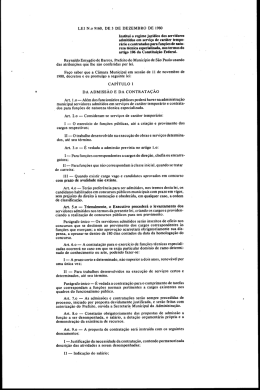 LEI N.o 9160, DE 3 DE DEZEMBRO DE 1980 Institui o regime