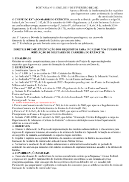 Portaria n&deg;011 DECEx