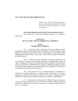 LEI N&ordm; 2.065, DE 29 DE DEZEMBRO DE 1999. Disp&otilde;e
