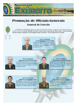 Promoções de Legionários em 31 de março de 2014