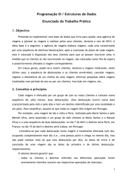 Programação III / Estruturas de Dados Enunciado do Trabalho Prático