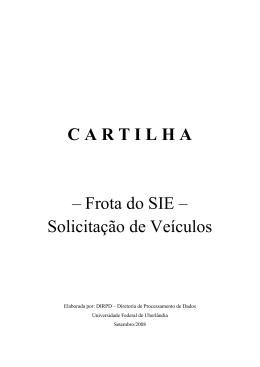 Frota - SIE - Universidade Federal de Uberl&acirc;ndia