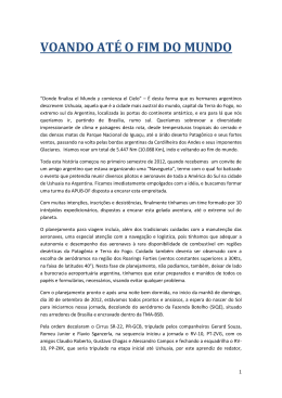 VOANDO AT&Eacute; O FIM DO MUNDO