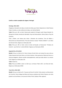 Confira o roteiro completo da viagem a Portugal