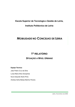 MOBILIDADE NO CONCELHO DE LEIRIA