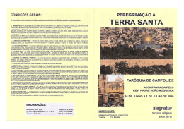 folheto da peregrinação