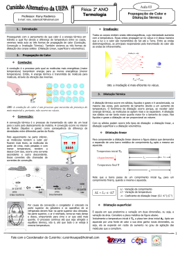 F&iacute;sica: 2&deg; ANO Termologia