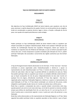 TAÇA DA CONFEDERAÇÃO (CNCP) DE SANTO HUBERTO
